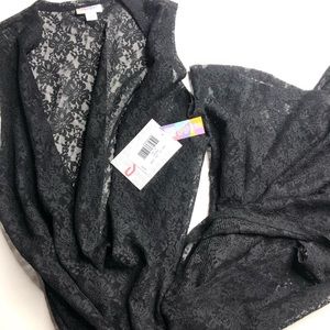 Noir Lace Small LuLaRoe Joy Vest
